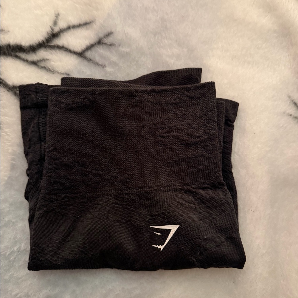 Gymshark Black Shorts with White Logo